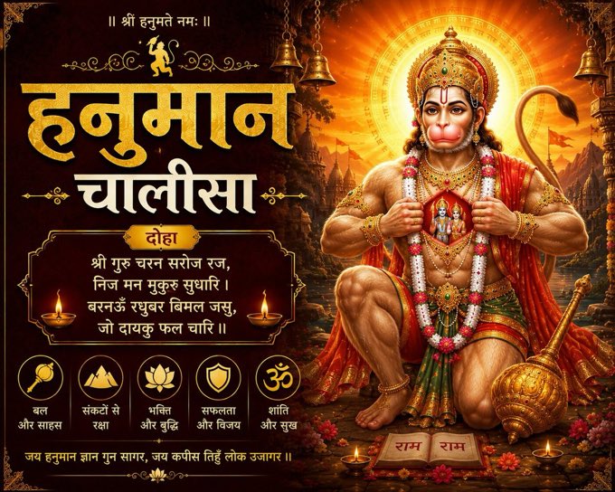 हनुमान चालीसा — महत्व व नियमित पाठ के लाभ